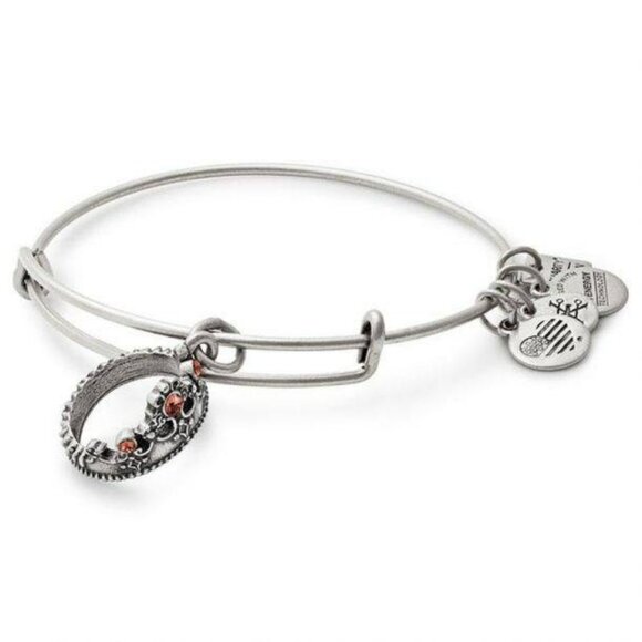 Alex and Ani Queen's Crown Charm Bangle Bracelet - Picture 1 of 1